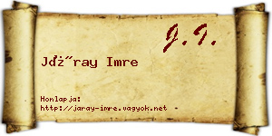 Járay Imre névjegykártya