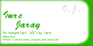 imre jaray business card